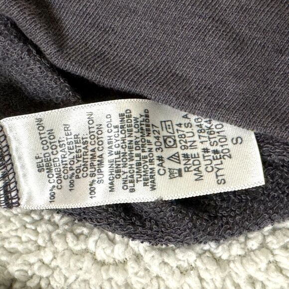 Splendid Crop Jacket Zip Front Jersey Knit Fleece Dark Gray S bv - Picture 7 of 8